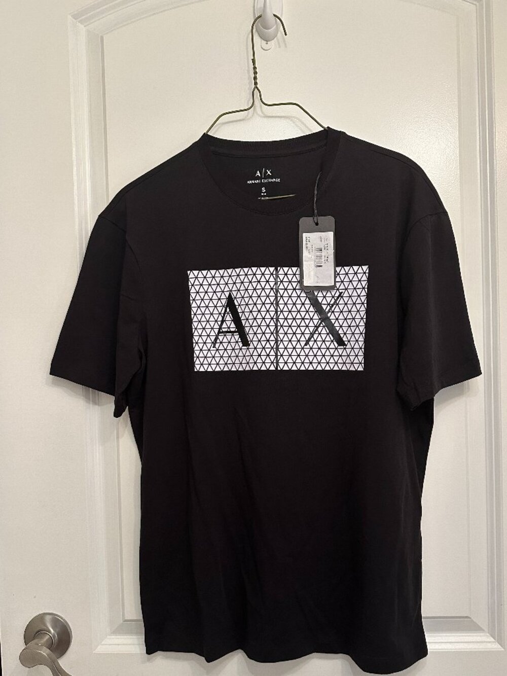 New Armani Exchange Men’s Black Logo Graphic T-Shirt Size S NWT